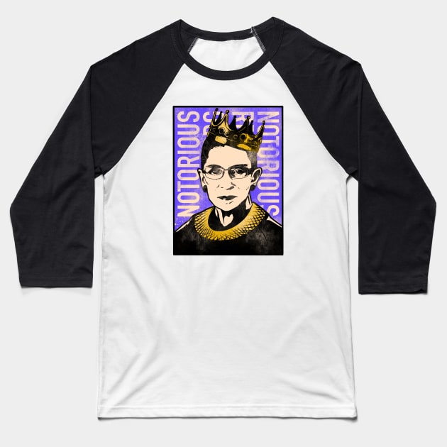 Notorious rbg Baseball T-Shirt by guyfawkes.art